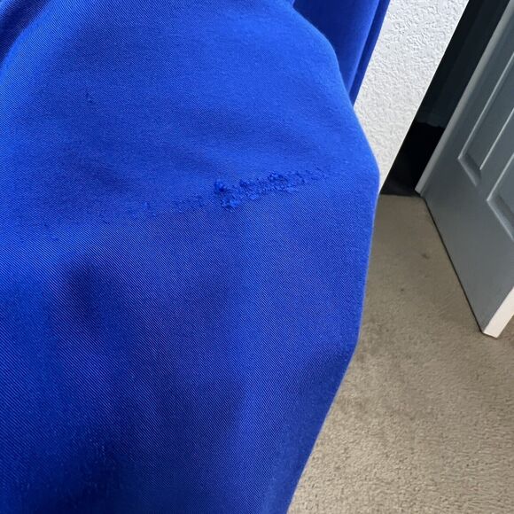 SOIEBLU Size L Royal Blue Lace Waist Sleeveless Front Slit Maxi Dress FLAW - Picture 6 of 9